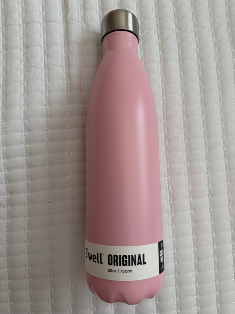 S'well Pink Stainless Steel Water Bottle with Silver Cap